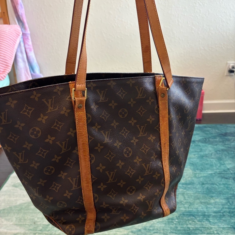 Louis Vuitton Dark Brown Monogram Canvas Tote